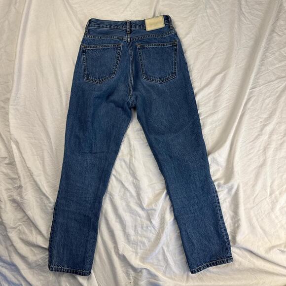 Everlane blue 90s cheeky cropped straight leg jeans - Picture 5 of 7